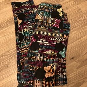 LuLaRoe Disney TC Leggings Aztec Minnie